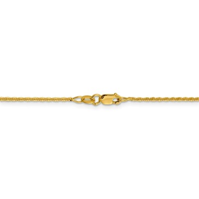 Pre-owned Superdealsforeverything Real 14kt Yellow Gold 1.5mm Cyclone Chain; 20 Inch; Lobster Clasp