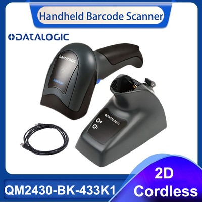 Datalogic QuickScan QM2430-BK-433K1 2D USB Cordless Barcode Scanner with Cradle