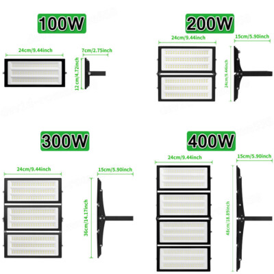 LED Flood Light 400W 300W 200W 100W Outdoor Module Spotlight Garden Yard Lamp