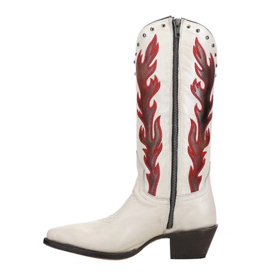 CORRAL BOOTS CORRAL BOOTS TALL EMBROIDERED STUDDED POINTED TOE COWBOY WOMENS WHITE CASUAL BO