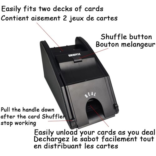 2 In 1 Automatic Card Shuffler Casino Shuffling Dealing Machine Playing
