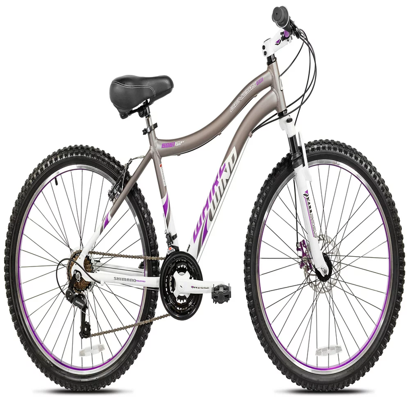 WOMENS MOUNTAIN BIKE 26-Inch Wheels 21-Speed Bicycle Gray