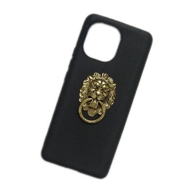 For Xiaomi Mi 11 3D Lion Head Finger Ring Stand Holder Soft TPU Skin Case Cover
