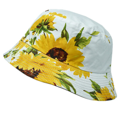 Unisex 100% Cotton Bucket Hat Boonie Hunting Fishing Outdoor Reversible Cap