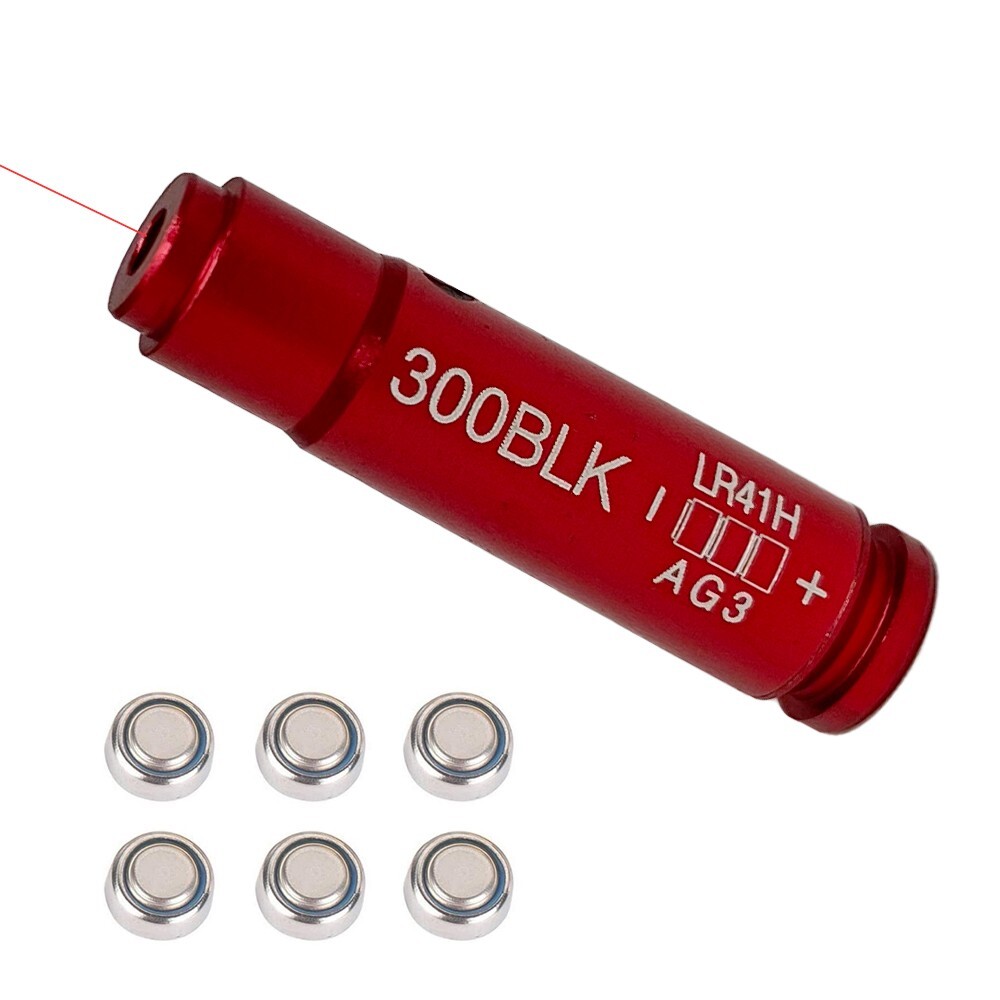 300 Blackout BLK 7.62x35mm Red Laser Bore Sighter, Anodized