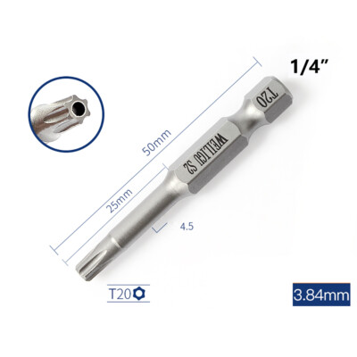T5-T50 Torx Screwdriver Bits Extra Long Star Hex Security Magnetic Tamper Proof