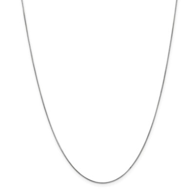 Pre-owned Superdealsforeverything Real 14kt White Gold 18 Inch .6mm Round Snake With Lobster Clasp Chain; 18 Inch