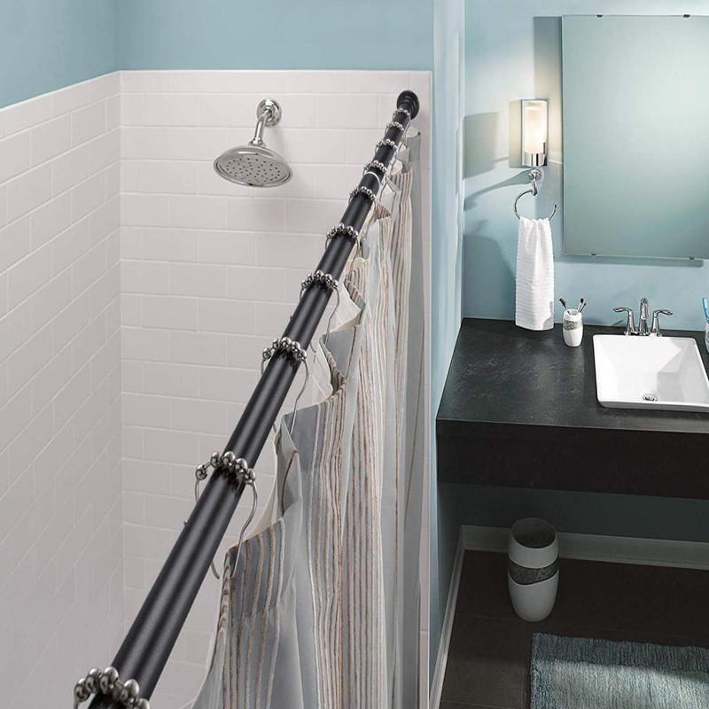 160-310cm Universal Teleskopstange Edelstahl Ohne Bohren Duschvorhangstange Dhl