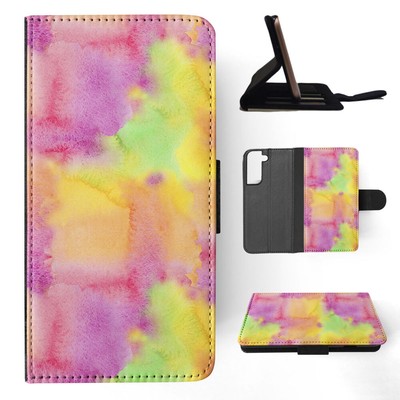 FLIP CASE FOR SAMSUNG GALAXY|RAINBOW WATERCOLOR 112
