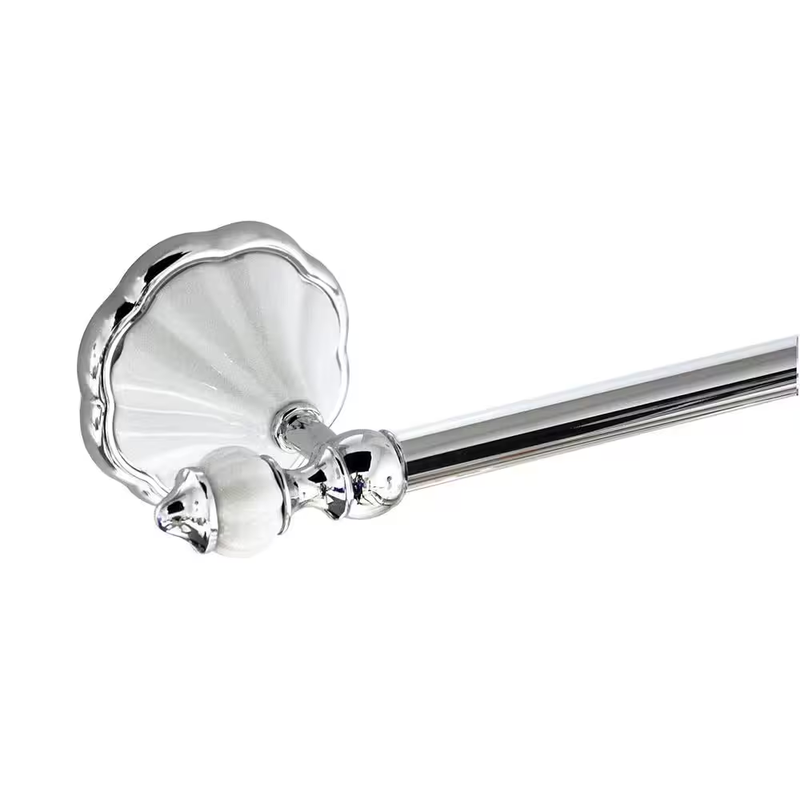 Bar White Porcelain & Polished Chrome Wall Mounted 24 In. Antique Classic