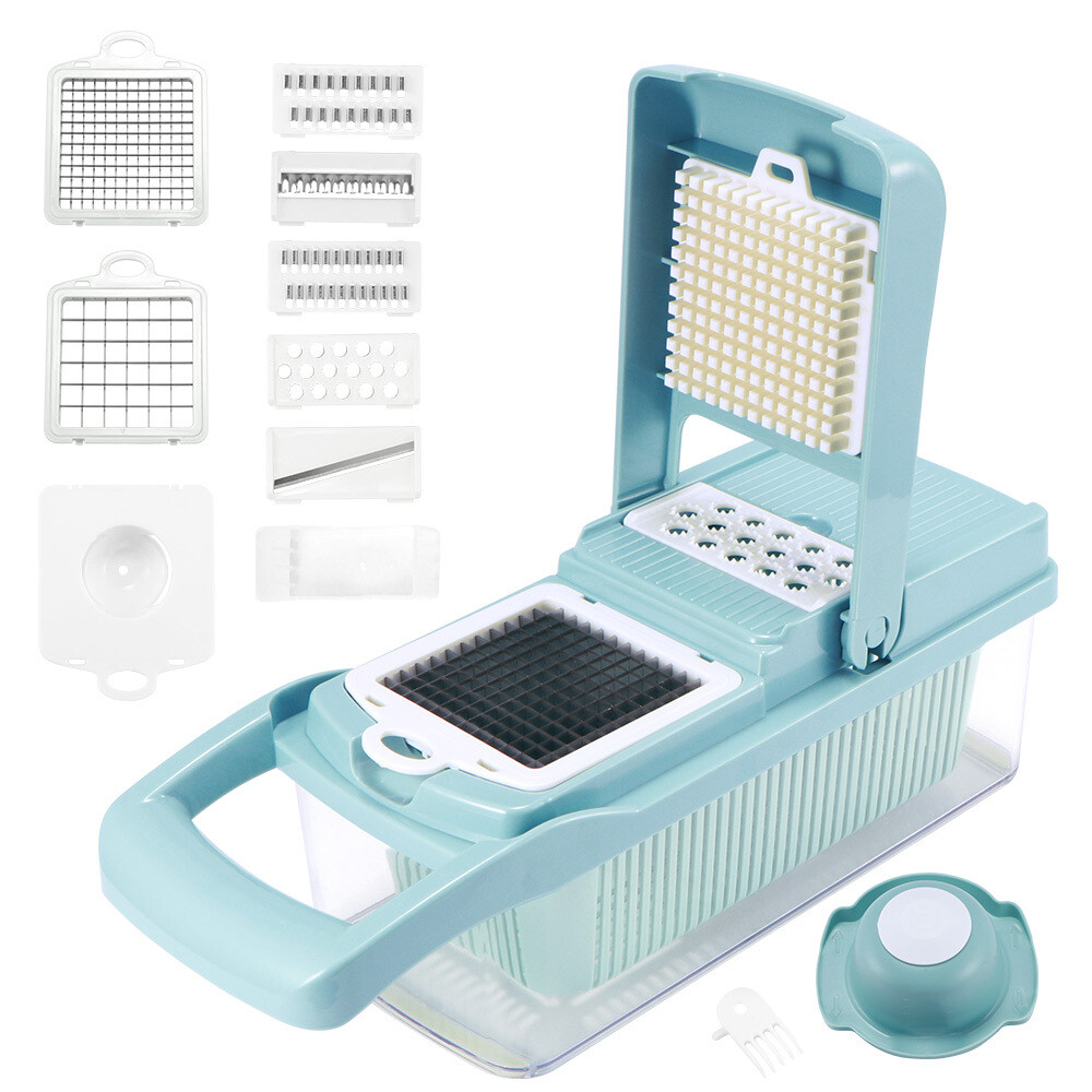 Multifunktions 7 in 1 Gemüsehacker Veggie Slicer Obst Dicer Cutter Lebensmittel