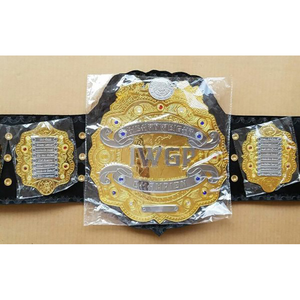 IWGP Heavyweight Championship Title Belt Gold Plated Metal Plate 2MM/4MM Replica - Picture 4 of 4
