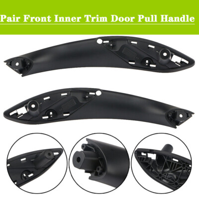 Pair Black Inner Trim Door-Pull Handle Cover For BMW M3 M4 F30 F80 F31 F32 F35