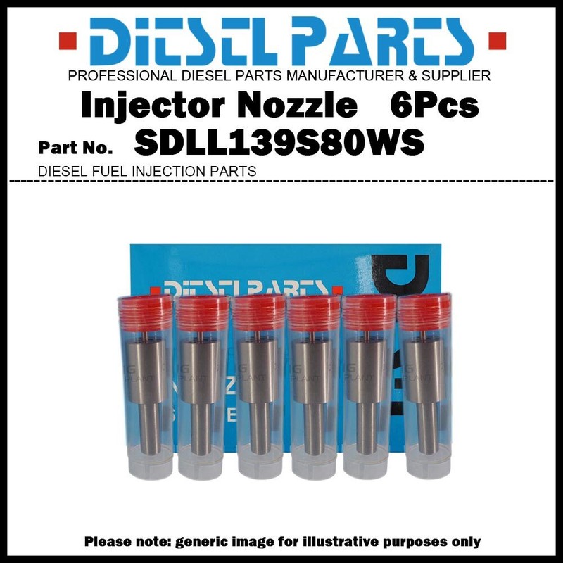6Pcs Diesel Fuel Injector Nozzle Tips SDLL139S80WS