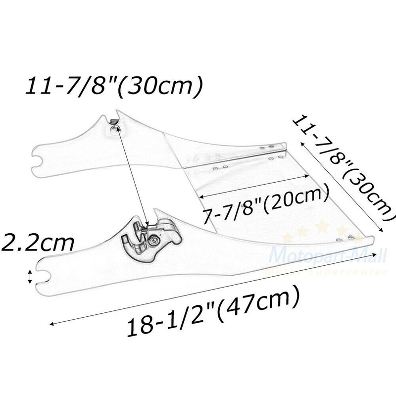 Trunk Mount Rack Docking Kit Fit For Harley Touring Electra