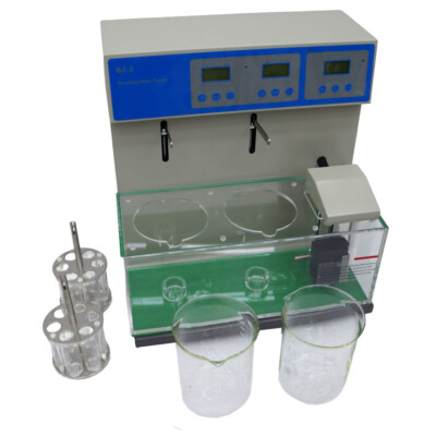 110V Double Cups Equipment Tablet Disintegration Tester 600W Lab Supply