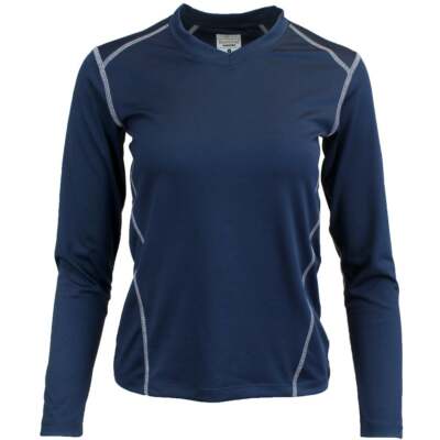 

Rivers End Рубашка-пуловер с V-образным вырезом и длинными рукавами Женские синие повседневные топы 1111LS-NY, Синий