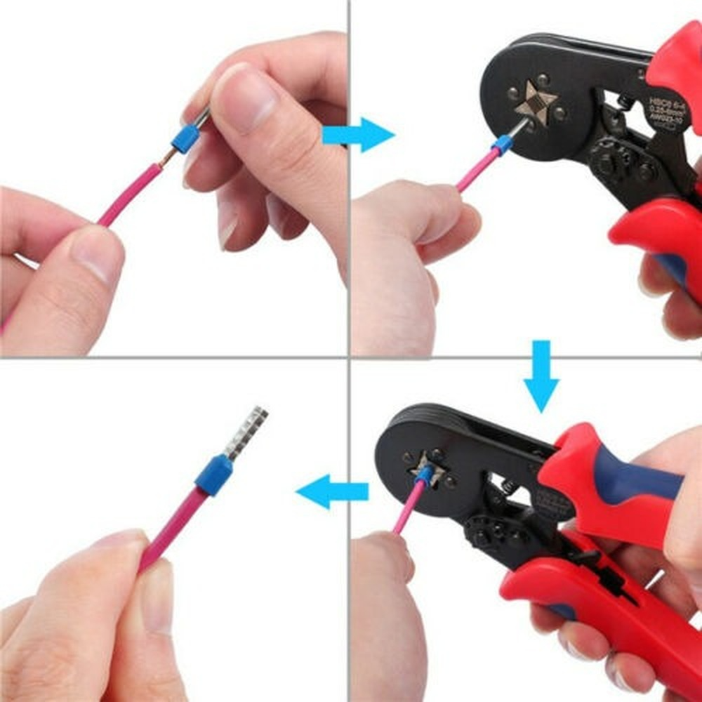 1200PCS Connectors Cord Wire Crimp Cable Pin End Bootlace Ferrule Terminals Kit