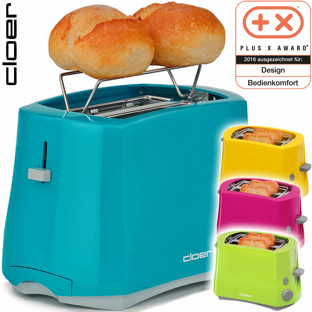 Cloer Germany 2 Scheiben Toaster Brötchenaufsatz Sensorelektronik Toast Automat