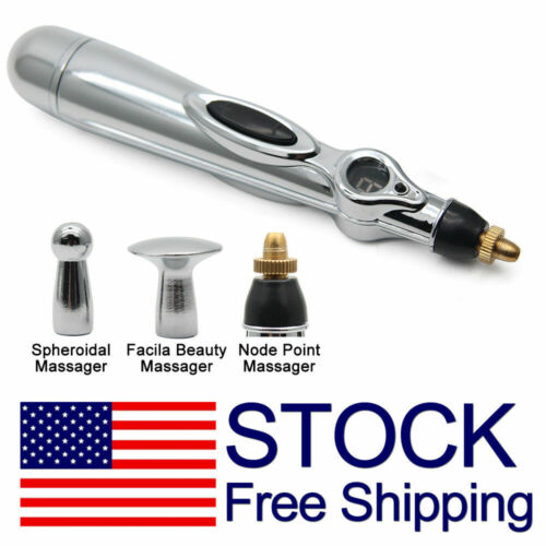fast shiping MERIDIAN ACUPUNCTURE PEN 3 MASSAGE HEAD ENERGY PAIN THERAPY RELIEF 