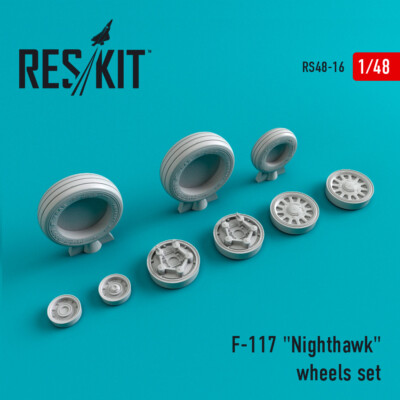Lockheed F-117 ''Nighthawk'' wheels set (Resin Upgrade set) 1/48 ResKit RS48-0016