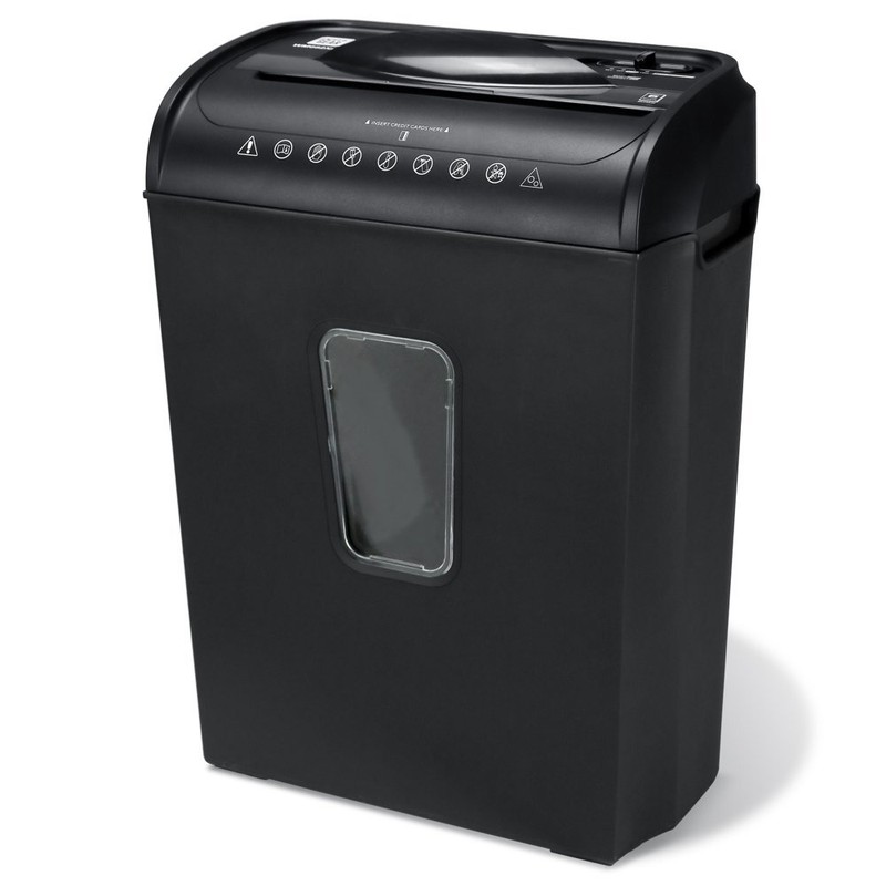 Home Office 6 Sheet Credit Card Paper Shredder Cross-Cut, 3.7 Gallon Wastebasket