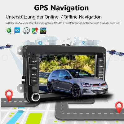 7 Autoradio Android 9.1 RDS GPS Navi Wifi Bluetooth Für VW GOLF 5 Passat Touran