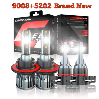 Para For Dodge Challenger 2011-2014 4x faros LED + bombillas de luz antiniebla