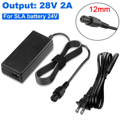 24V 5A / 2A 3-Pin Male XLR / 28V 2A 3-Pin 12mm Female Lead-Acid Battery Charger