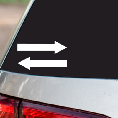 2x ARROW Stickers Arrows Business enter exit all chrome and regular color choice