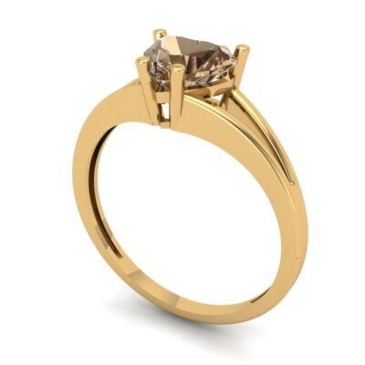 Pre-owned Pucci 1.50 Ct Heart Split Shank Statement Classic Lab Created Gem Ring 14k Yellow Gold