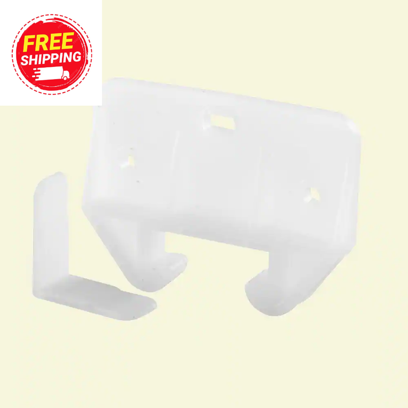 Drawer Track Guide and Glides, White Polyethylene