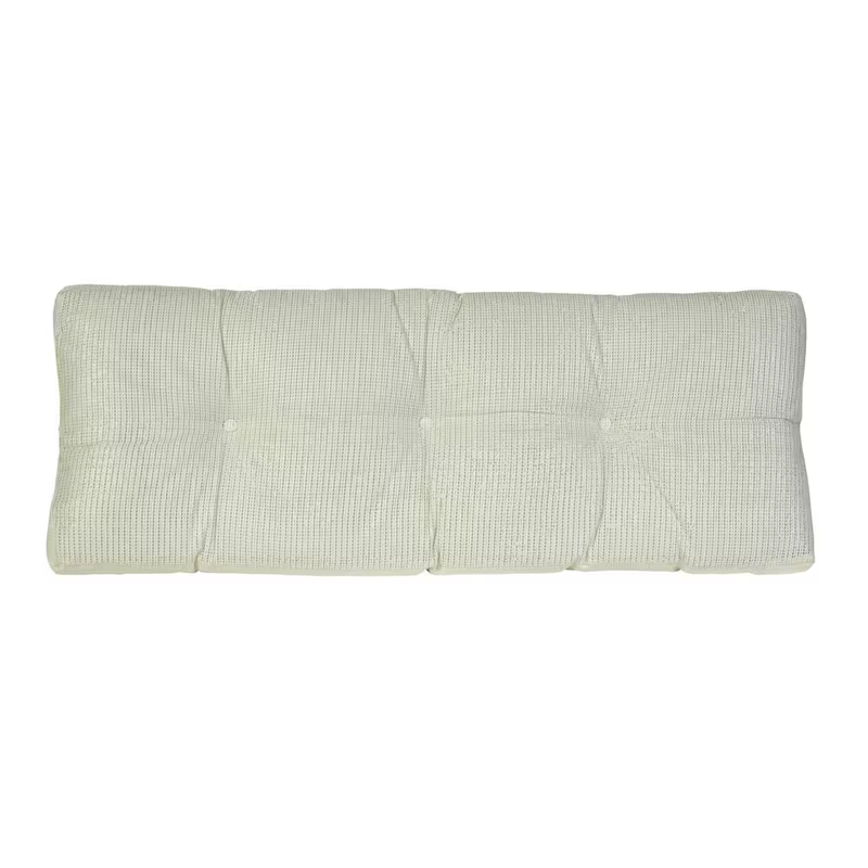 Bench Cushion 36 in Omega Ivory Tufted Nonslip Gripper Seat Pad Comfort Soft