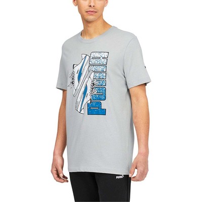 

Puma Sneaker Stack Crew Neck Футболка с коротким рукавом Мужские размеры  Повседневные топы 67050, Grey, Puma Sneaker Stack Crew Neck Short Sleeve TShirt