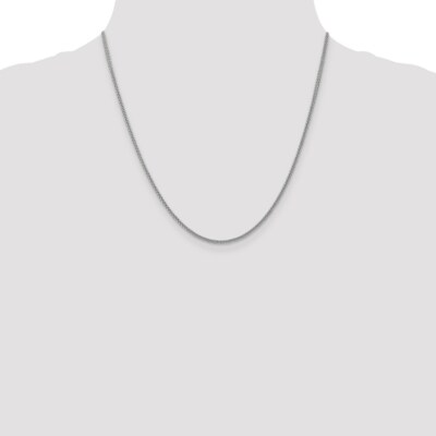 Pre-owned Skyjewelers Real 14k White Gold 2mm Semi-solid 3-wire Wheat Chain; 20 Inch; Lobster Clasp