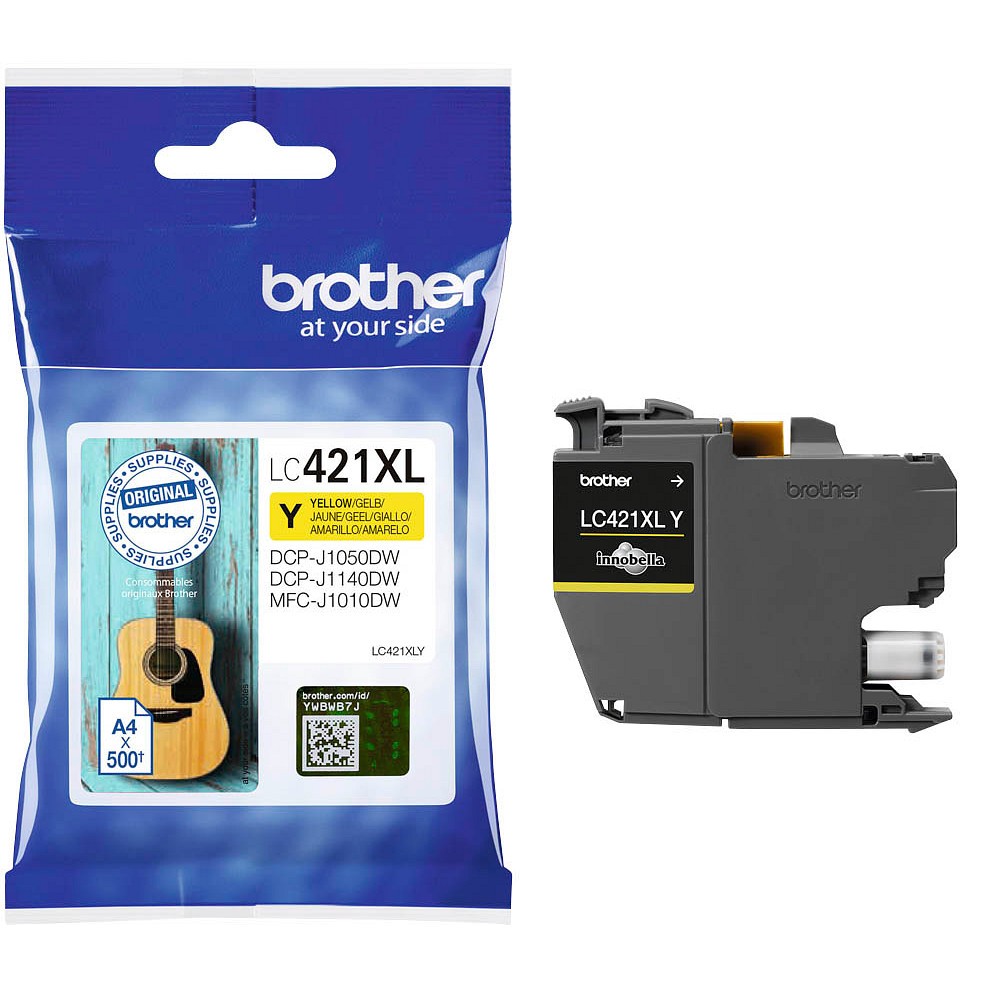 brother LC-421 XL Y gelb Original Tintenpatrone für MFC J 1010 DW yellow