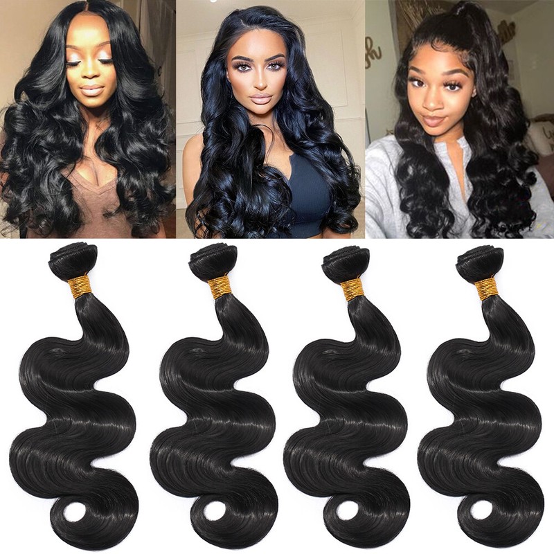 Body Wave 3-5 Bundles Hairpiece As Human Hair Extensions Weaving Sew in Hair US