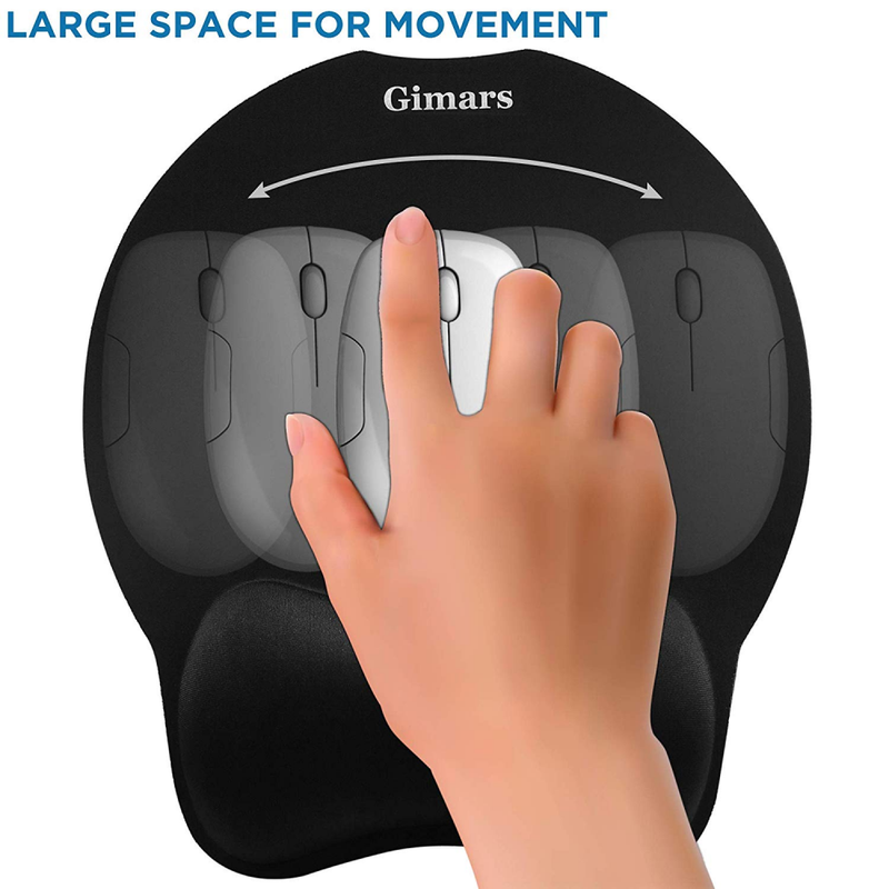 Gimars Superfine Fibre Soft Memory Foam Gel Mouse Pad Wrist Support and Non Slip