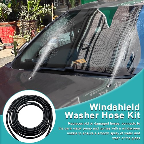 Car Windshield Wiper Washer Squirter Nozzle Spray Jet Kit Fluid Hose Universal