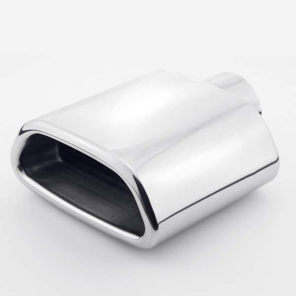 2.25" Inlet Trapezoid Out Resonated Rolled Edge 304 Stainless Steel