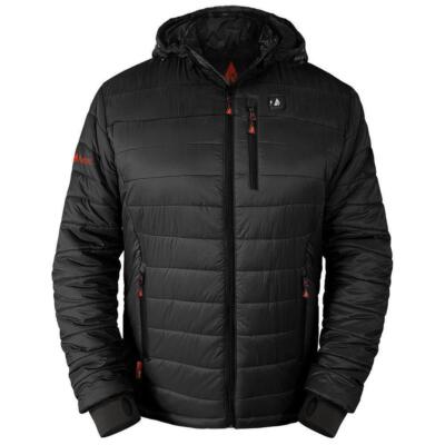 Pre-owned Actionheat Insulated Puffer Jacket Large, 5-volt With Hood In Black