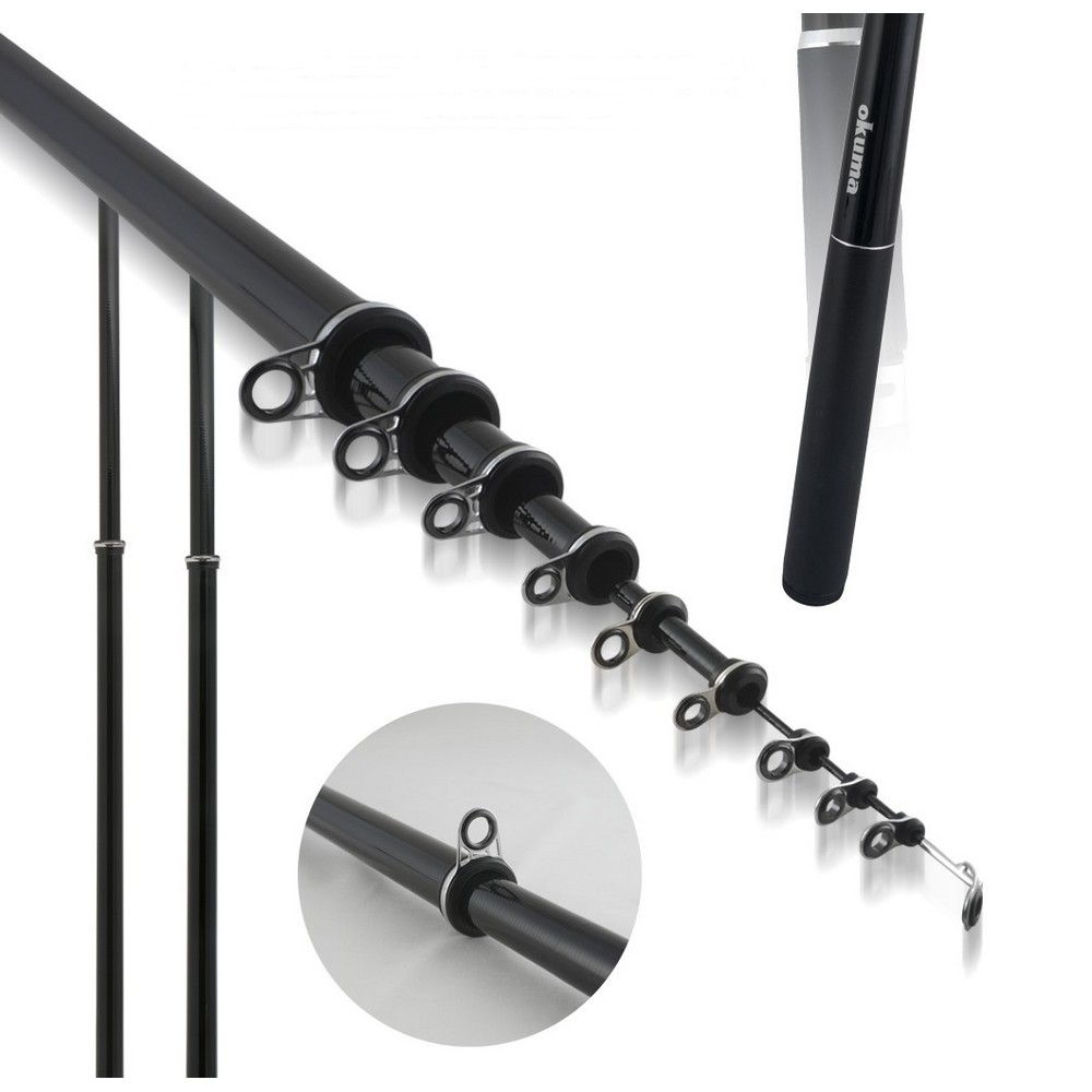 Okuma 14/'9/" Iso Tsuri Fishing Rods Sea Rock Fishing Rods Carbon Fiber Telescopic