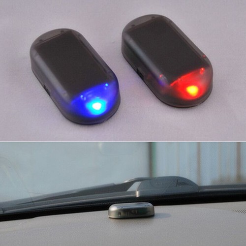 Solar Alarm Flash Led Light Anti Theft Security System Warning Car Accessories
