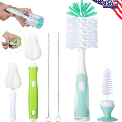 6 PCS Bottle Brush, Baby Bottle Brush with Nipple and Straw Cleaner