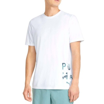 

Puma Graphic Training Crew Neck Short Sleeve Athletic T-Shirt Mens Size  Casu, Белый, Puma Graphic Training Crew Neck Short Sleeve Athletic T-Shirt