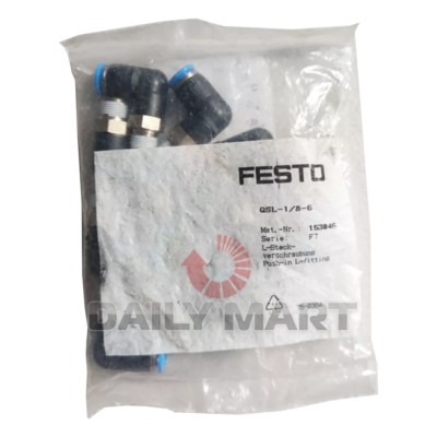 10PCS/New In Box FESTO QSL-1/8-6 153046 Push-In L-Fitting