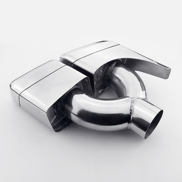 1 Pair Quads AMG W221 S63 E63 Style T304 Exhaust Tips For Mercedes Benz