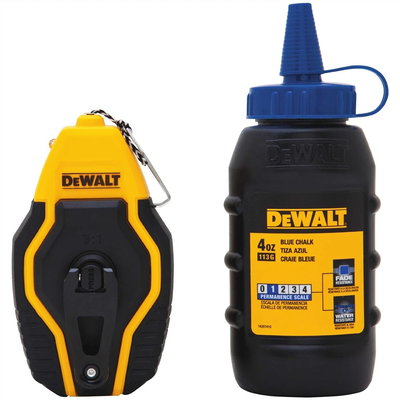 DEWALT DWHT47257L 30' Chalk Reel with Blue Chalk