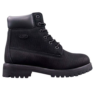 

Lugz Convoy Croc Round Toe Женские черные повседневные ботинки на шнуровке WCNVYCE-001, Черный, Lugz Convoy Croc Round Toe Lace Up