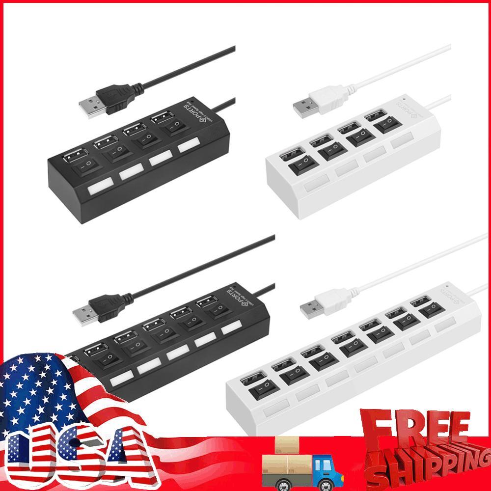 Splitter Usb Hub High Speed Multiple Usb 2.0 Power Cord Expander